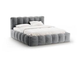 lova x 220 - Lova Micadoni Lupine Chenille, 200x200 cm, pilka (Grey), su grotelėmis - 2 nuotrauka