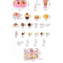 gimtadienio tortai - EcoToys Cake For Chopping Birthday Set 80pcs - 4 nuotrauka