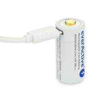 ikraunamos baterijos - EverActive RCR123A / 16340 3V Li-Ion 700mAh USB įkraunama baterija - 1 nuotrauka