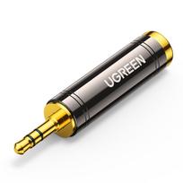 3.5 mm to 3.5 mm kabelis - Ugreen AV168 3.5mm į 6.35mm mini jack adapteris Pilkas (Gray) - 1 nuotrauka