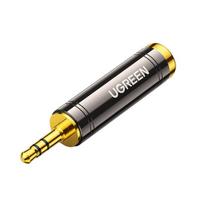 3.5 mm to 3.5 mm kabelis - Ugreen AV168 3.5mm į 6.35mm mini jack adapteris Pilkas (Gray) - 2 nuotrauka