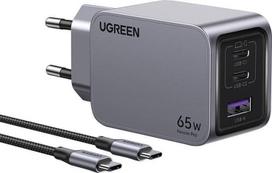 ugreen gan 65w - UGREEN Nexode Pro 65W GaN Charger su USB-C kabeliu (Juodas/Black) - 1 nuotrauka