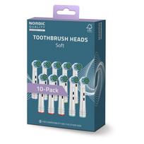 Nordic Quality Dantų šepetėlio galvutės tinka Oral-B, Standard Soft, 10 vnt. / 2270014