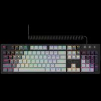 white gaming keyboard - LORGAR Azar 514, RGB apšvietimas, Baltas (White) - 1 nuotrauka