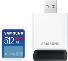 samsung sd pro plus 512gb - Atminties kortelė Samsung Pro Plus 512 GB su skaitytuvu - 1 nuotrauka