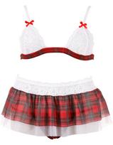 erotinis - Seksualių apatinių komplektas Plaid - 4 nuotrauka