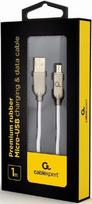 Gembird USB To Micro USB Premium Rubber White 1m
