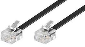 rj45 kistukai - Goobay Modular Telephone Cable RJ-11/RJ-14 To RJ-11/RJ-14 3m - 1 nuotrauka