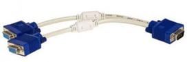 hdmi vga kabelis adapteris - Akyga Adapter VGA x2 / VGA - 1 nuotrauka