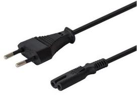 Savio Cable 2pin / Euro Plug Black 1.2m