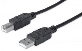 Manhattan Cable USB to USB Black 5m