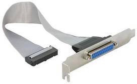 Delock Adapter Bracket DB25 to DB25 0.25m Grey