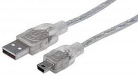 Manhattan Cable USB to USB-mini Black 1.8m