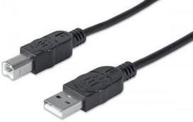 Manhattan Cable USB to USB Black 1m
