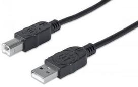 usb a type to usb b - Manhattan Cable USB to USB Black 3m - 1 nuotrauka