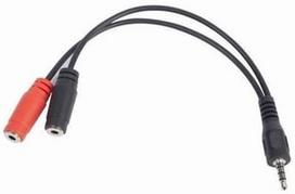 3.5mm to 2x 3.5mm - Gembird Cable Mini Jack to Mini Jack x2 0.2m - 1 nuotrauka