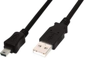 mini usb cable 5pin - Assmann Cable USB-mini/USB Black 1m - 1 nuotrauka