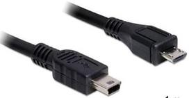 Delock Cable USB-mini / USB-micro Black 1m