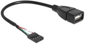 Delock Cable USB / USB Black 0.20m