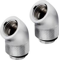 Corsair Hydro X Series 45° Rotary Adapter Twin Pack Chrome
