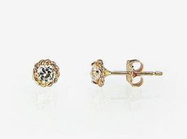 Diamond Sky 14K Red Gold Earrings Golden Love II Solid Gold 585