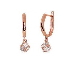 Diamond Sky 14K Red Gold Earrings Rubicon Solid Gold 585