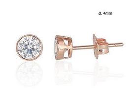 Diamond Sky 14K Red Gold Earrings New Classic VIII Solid Gold 585