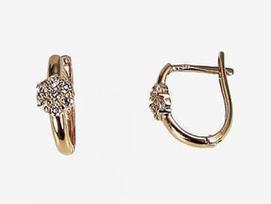 Diamond Sky 14K Red Gold Earrings Golden Magic II Solid Gold 585