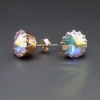 Diamond Sky Earrings Vintage VII Aurore Boreale with Crystals From Swarovski