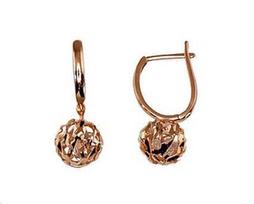 Diamond Sky 14K Rose Gold Earrings Luster Solid Gold 585