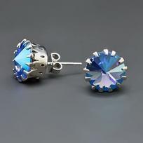 Diamond Sky Earrings Vintage VII Light Sapphire Shimmer with Crystals From Swarovski