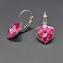 Diamond Sky Earrings Bermuda Triangle Rose With Swarovski Crystals