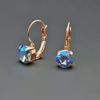 Diamond Sky Earrings Glory Light Sapphire Shimmer With Swarovski Crystals