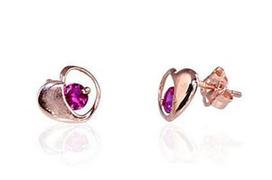 Diamond Sky 14K Red Gold Earrings Amor II Solid Gold 585