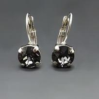 Diamond Sky Earrings Glory Silver Night With Swarovski Crystals