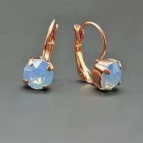 Diamond Sky Earrings Glory Air Blue Opal With Swarovski Crystals