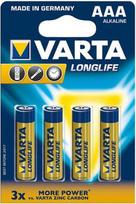 Varta Longlife Alkaline Batteries AAA x4