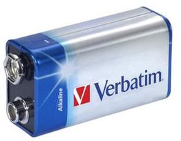 9v baterija - Verbatim 9V Alkaline Battery - 1 nuotrauka