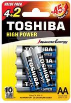 Toshiba High Power Batteries AA x6