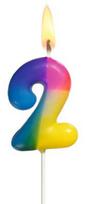 Susy Card Multicoloured Number Candle 2
