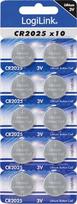 LogiLink Ultra Power CR2025 Lithium Button Cell 3V 10pcs