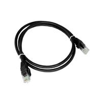 6 cat lan - Alantec KKU6CZA0.5 Patch-cord U/UTP cat.6 PVC 0.5m black - 1 nuotrauka