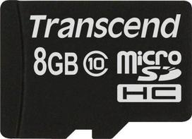 kortele sdhc - Atminties kortelė Transcend microSDHC 8GB CL10 - 1 nuotrauka