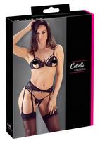 Cottelli Lingerie seksualių apatinių komplektas Lace Suspender Set