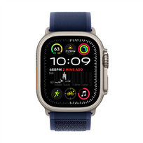 ultra apple watch - Apple Watch Ultra 2 GPS + Cellular 49mm Natural Titanium Case with Blue Trail Loop - M/L - 2 nuotrauka