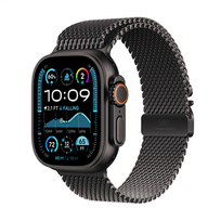 apple watch milanese loop - Apple Watch Ultra 2 GPS + Cellular 49mm Black Titanium Case with Black Titanium Milanese Loop - M - 1 nuotrauka