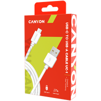 ikrovikliai type 2 - Canyon Cable USB-C / USB 1m White - 2 nuotrauka