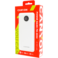 5v 2a power bank - CANYON  PB-2002 Power bank 20000mAh Li-poly battery, Input Type-C 5V3A,9V2A,18W  , Output Type - 4 nuotrauka