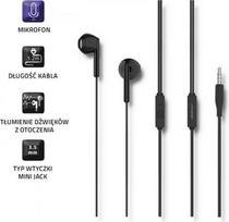 italeru - Qoltec Earphones 50813 Black (Juodos) - 1 nuotrauka