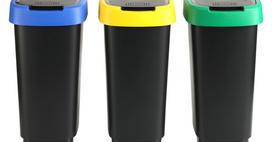 Rotho Twist Rūšiavimo sistema, 3 x 25L, Juoda (Black), Mėlyna (Blue), Raudona (Red), Žalia (Green)